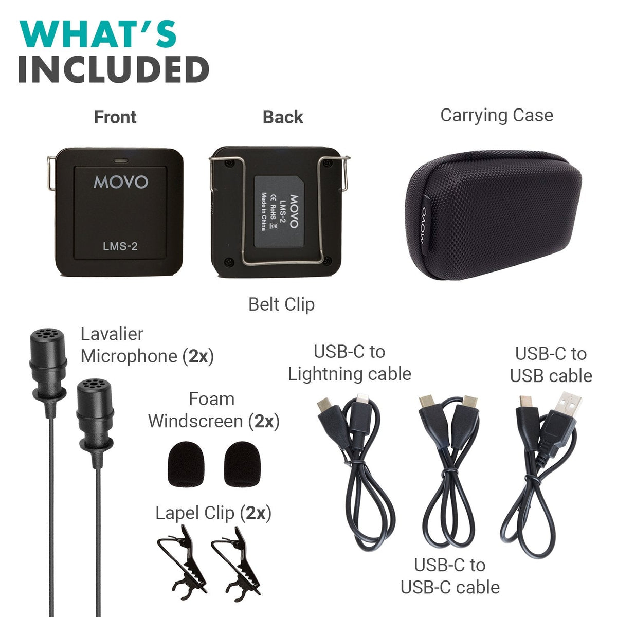 Universal Dual Channel Wired Lavalier Microphone Kit - Movo