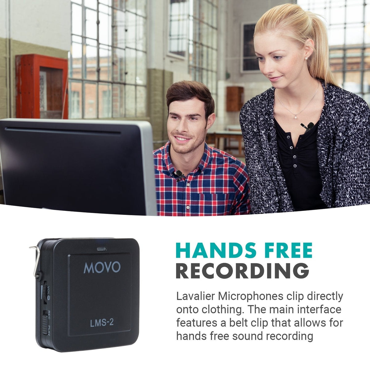 Universal Dual Channel Wired Lavalier Microphone Kit - Movo