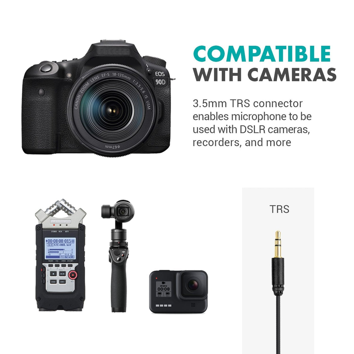 Upgraded TRS Lav Mic for Wireless Systems - Movo