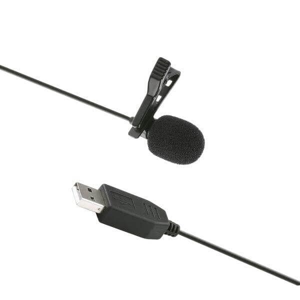 USB 20-foot Cord Clip On Lavalier Microphone for PC &amp; Mac | M1 | Movo - Movo