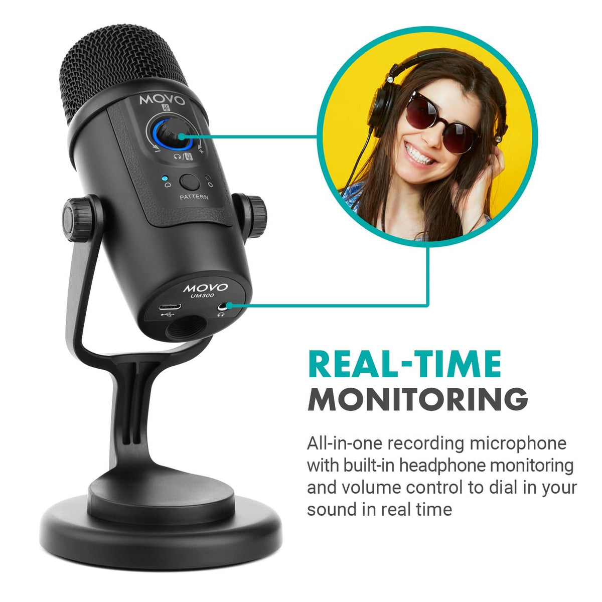 USB Desktop Microphone | USB Mic for Mac, PC, Android - Movo