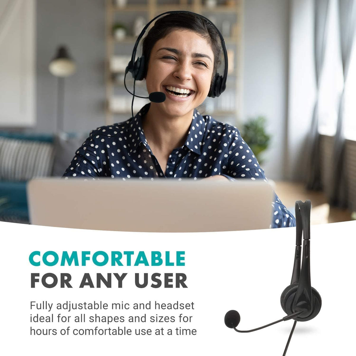 USB Headset Computer Mic for Laptop, Desktop, PC | HSM-1 | Movo - Movo