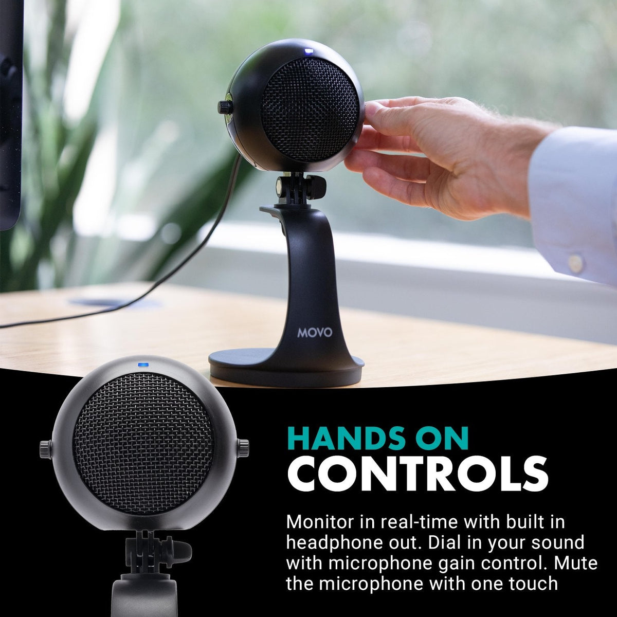 USB Microphone with Desktop Stand | WebMic | Movo - Movo