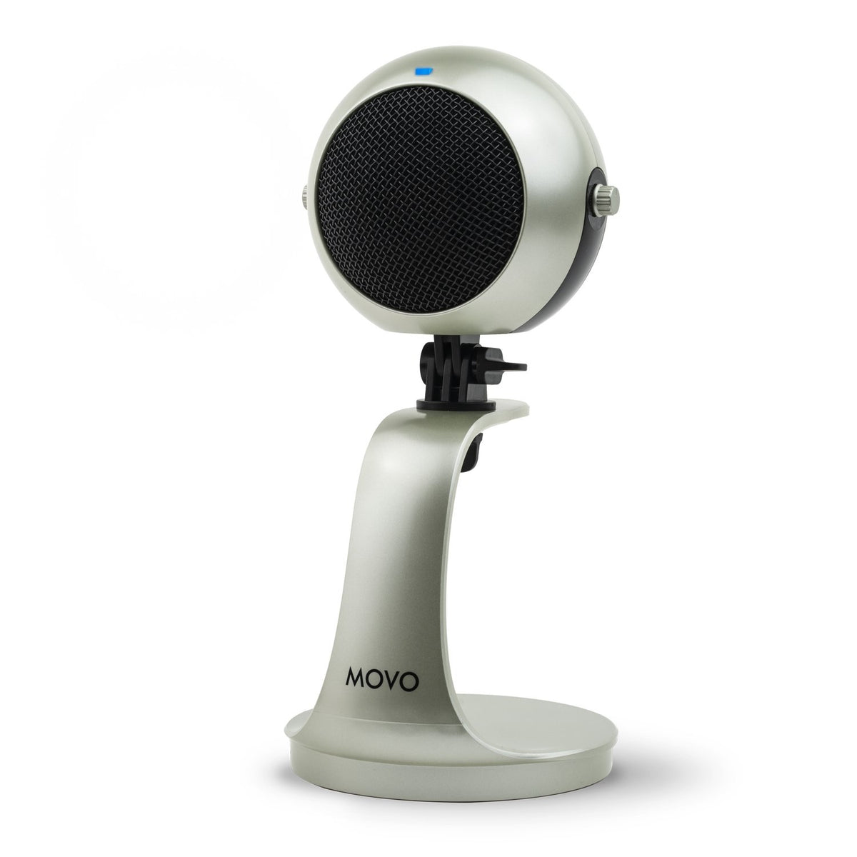USB Webcam with Desktop Stand in Silver - Movo