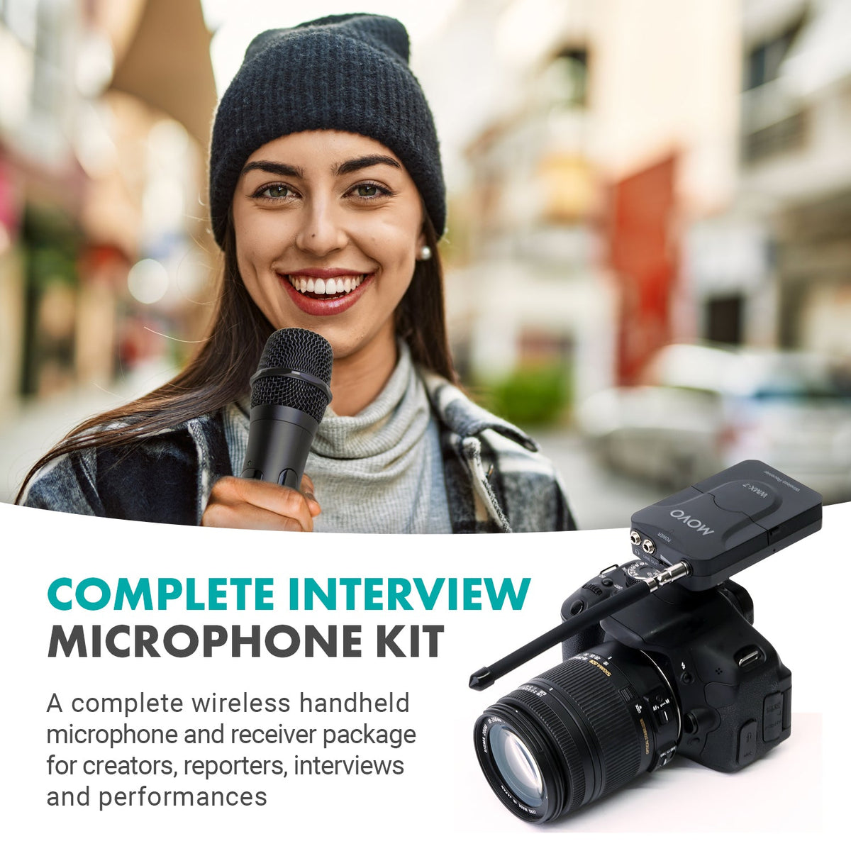 VHF Handheld Wireless Microphone System - Movo