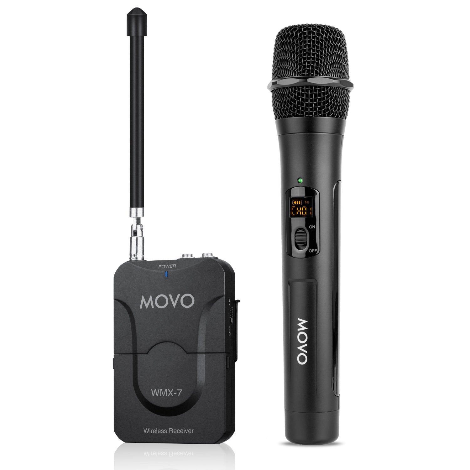 WMX-7-TH+RX | VHF Handheld Wireless Microphone System | Movo