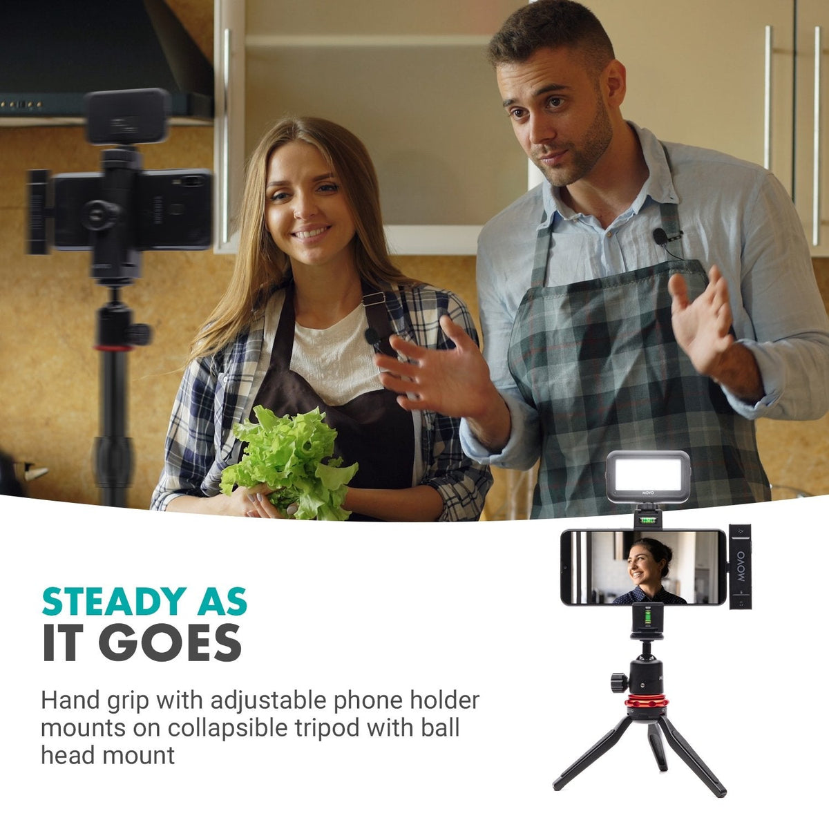 Vlogging Kit with Wireless Mics | Smartphone Video Kit | W2C | Movo - Movo