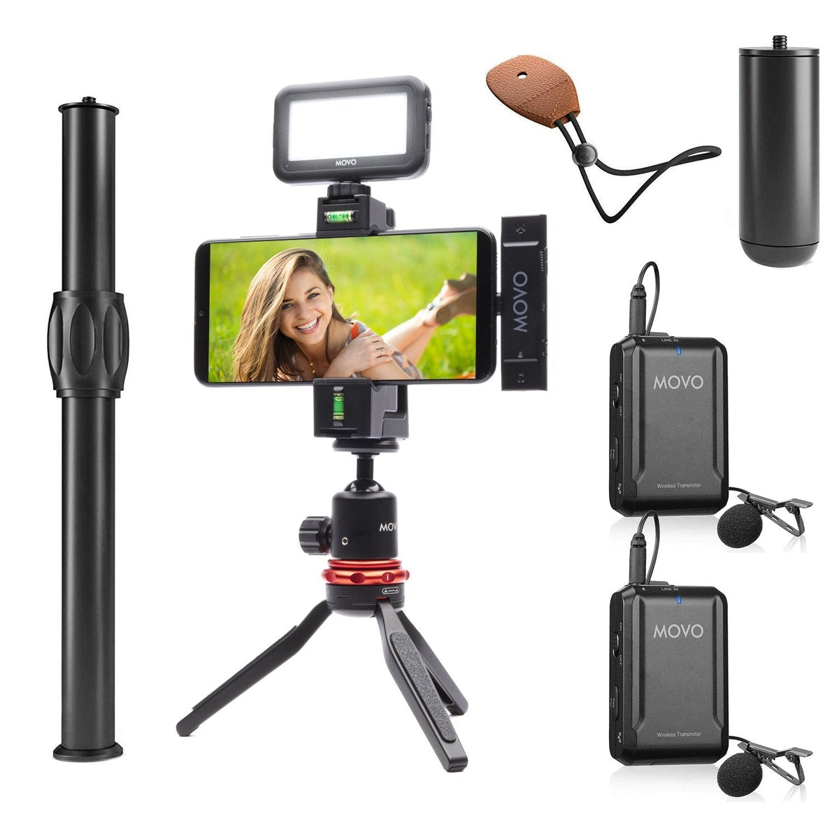 Vlogging Kit with Wireless Mics | Smartphone Video Kit | W2C | Movo - Movo