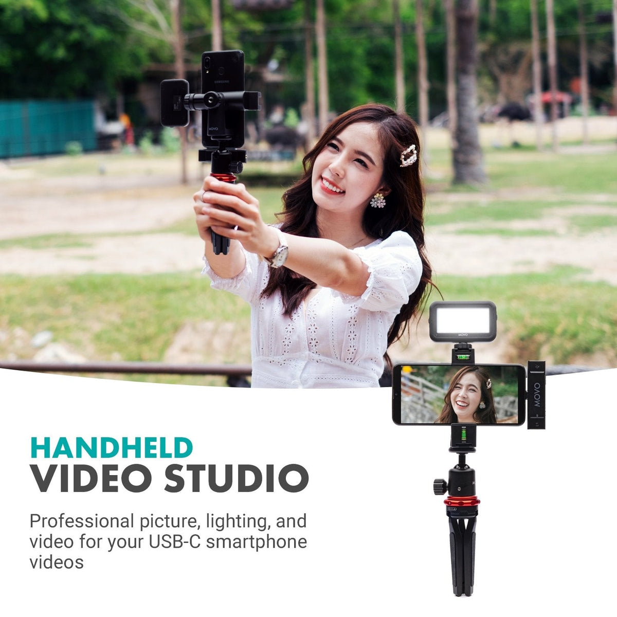 Vlogging Kit with Wireless Mics | Smartphone Video Kit | W2C | Movo - Movo