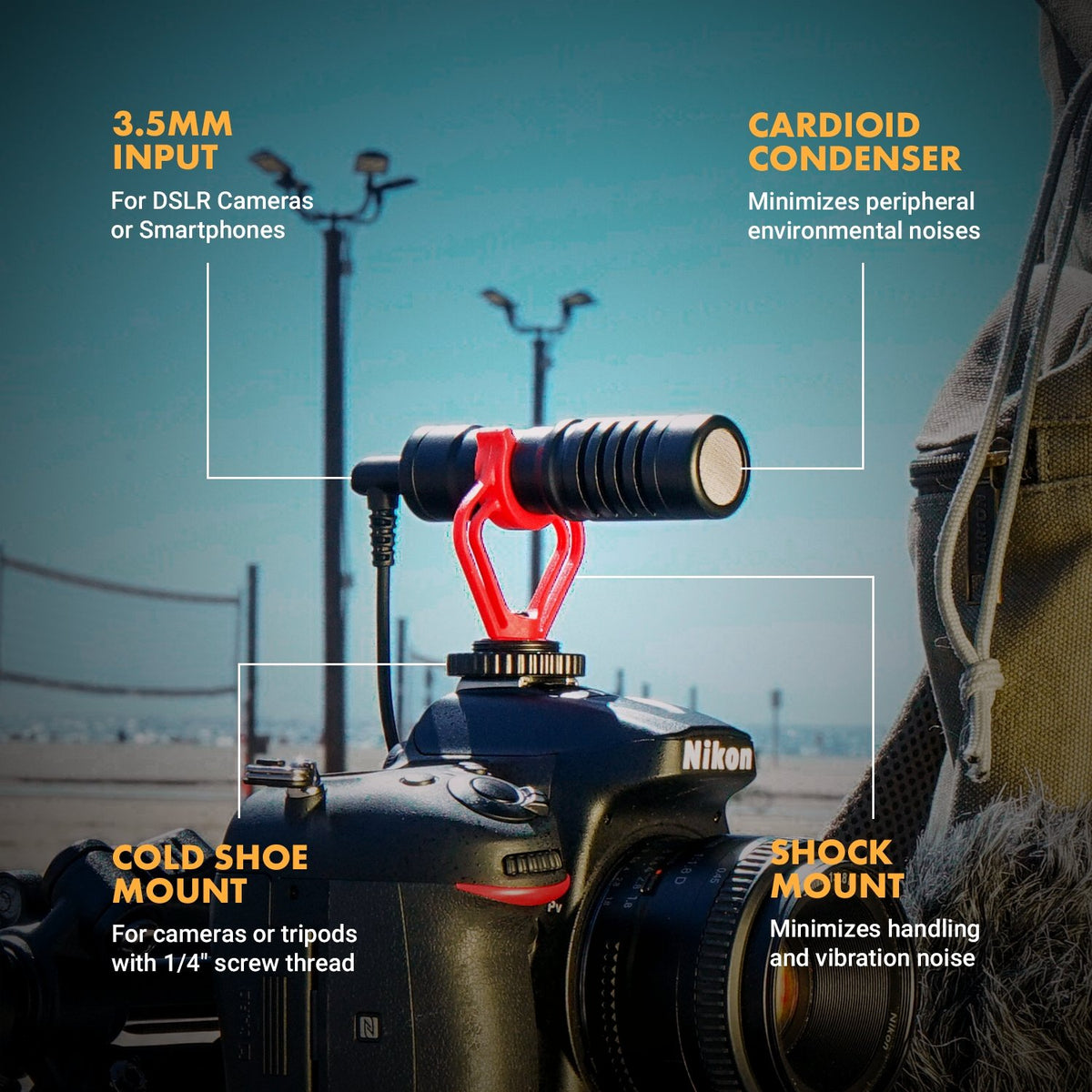 VXR10 | Universal Microphone for Video Recording | Video Mic | Movo - Movo