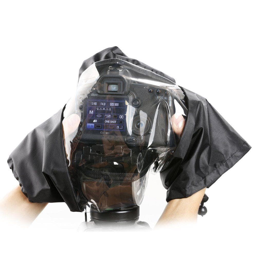 fomito camera rain cover coat bag protector rainproof waterproof CRC01 | Waterproof Nylon Rain Cover with Enclosed Hand Sleeves