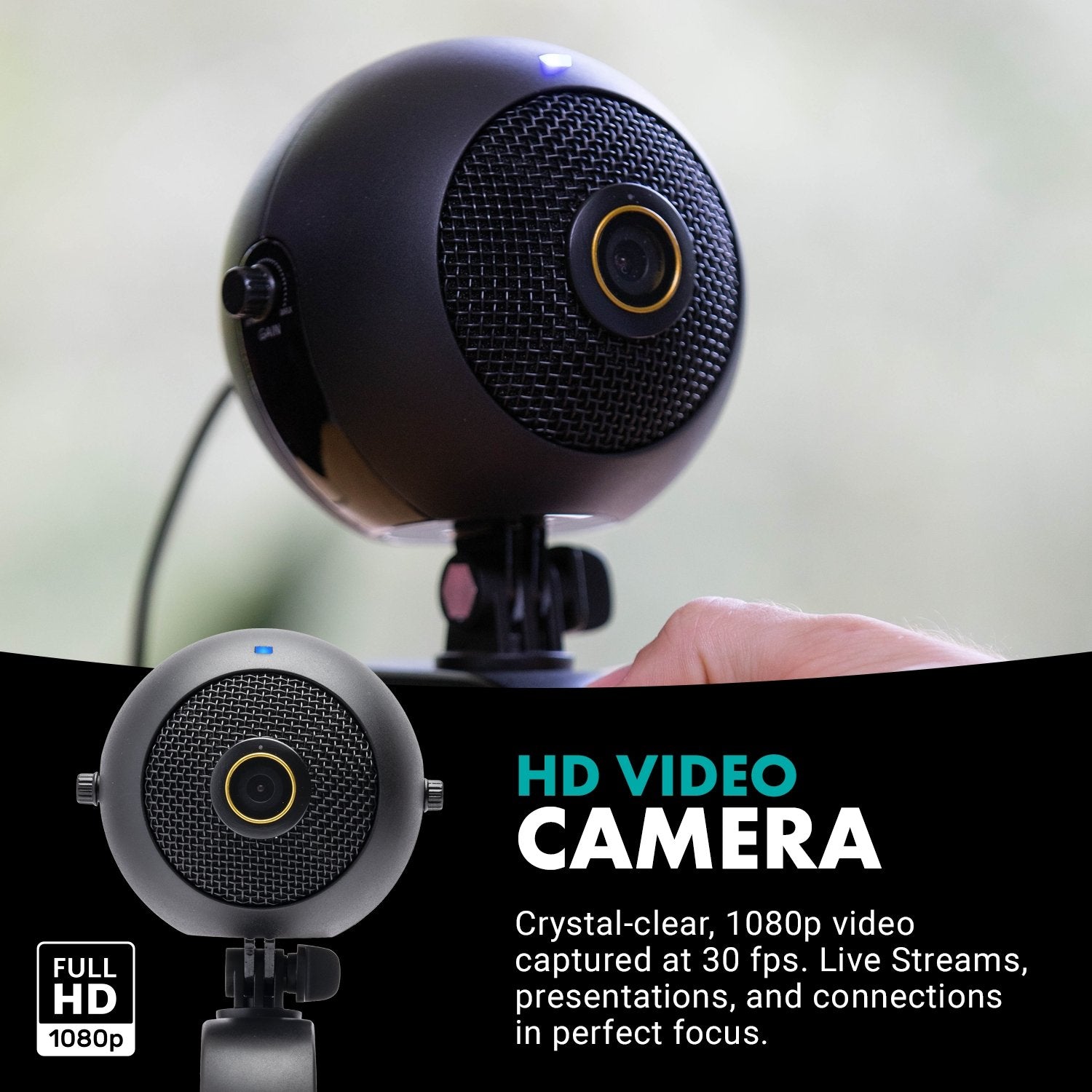 Webcam Full HD 1080p With Microphone For Stream Web Camera 360