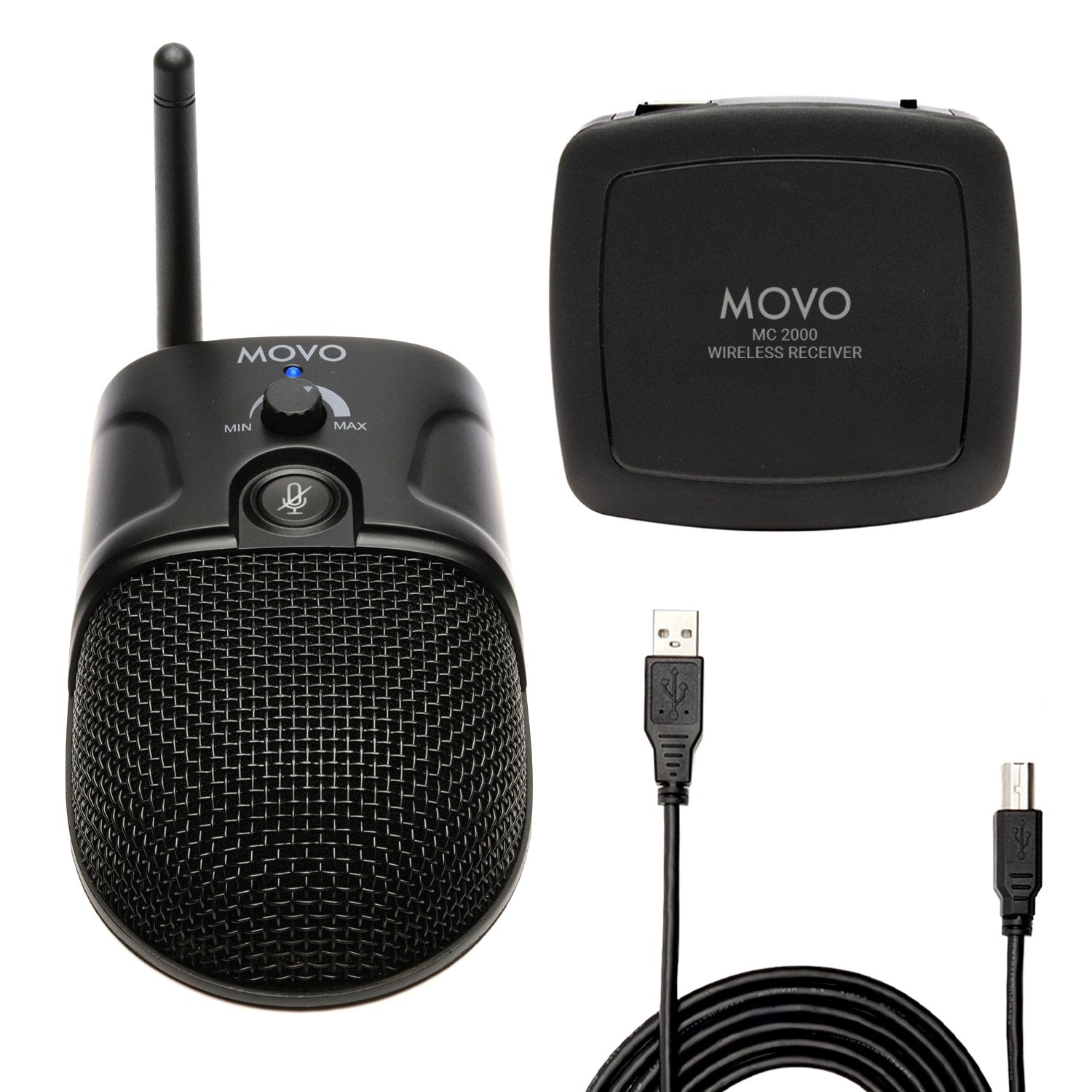 Movo MA5U Mini Omnidirectional Microphone for USB, Computer, PC, Laptop, Gaming