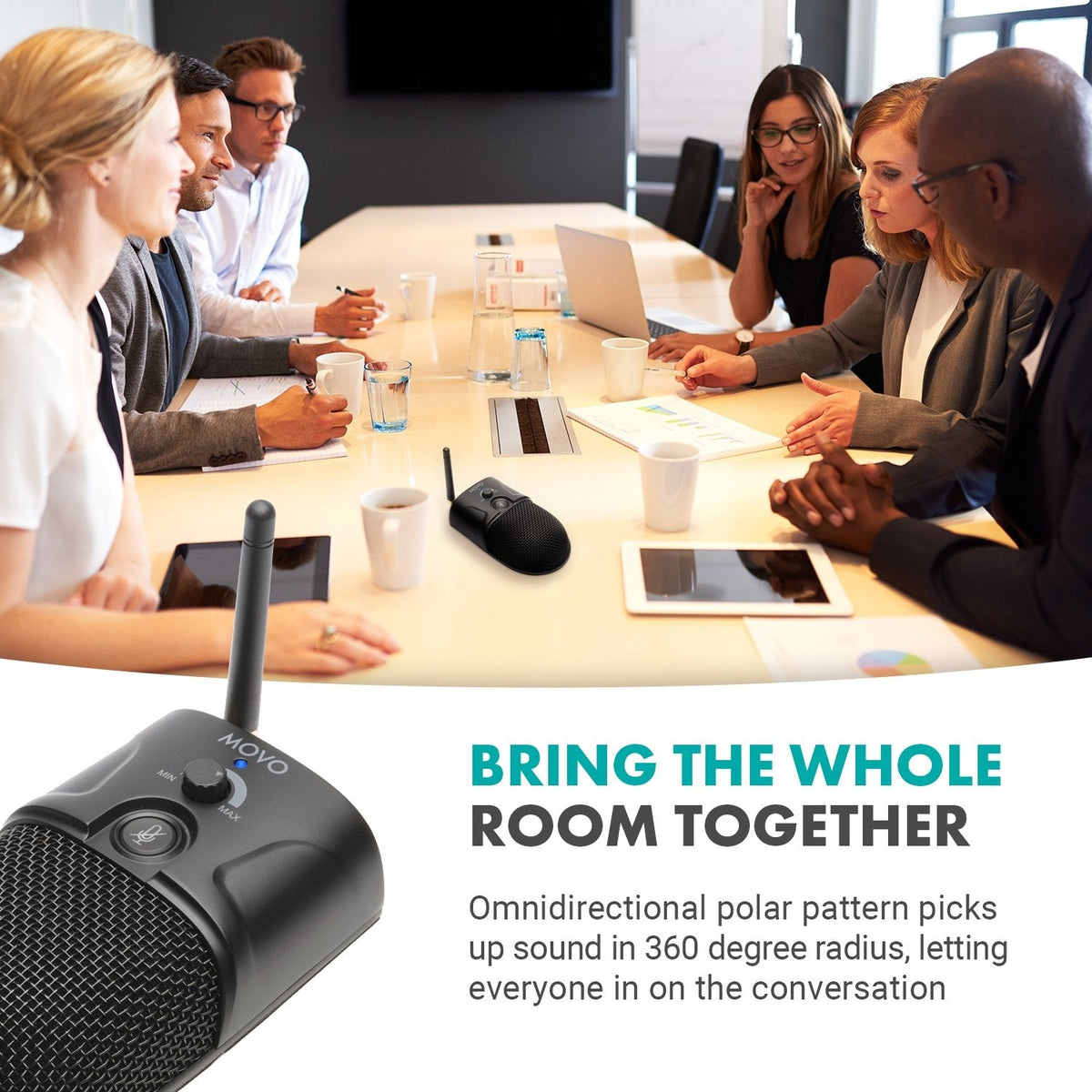 Wireless Boundary Conferencing Mic. System | MC2000 | Movo - Movo
