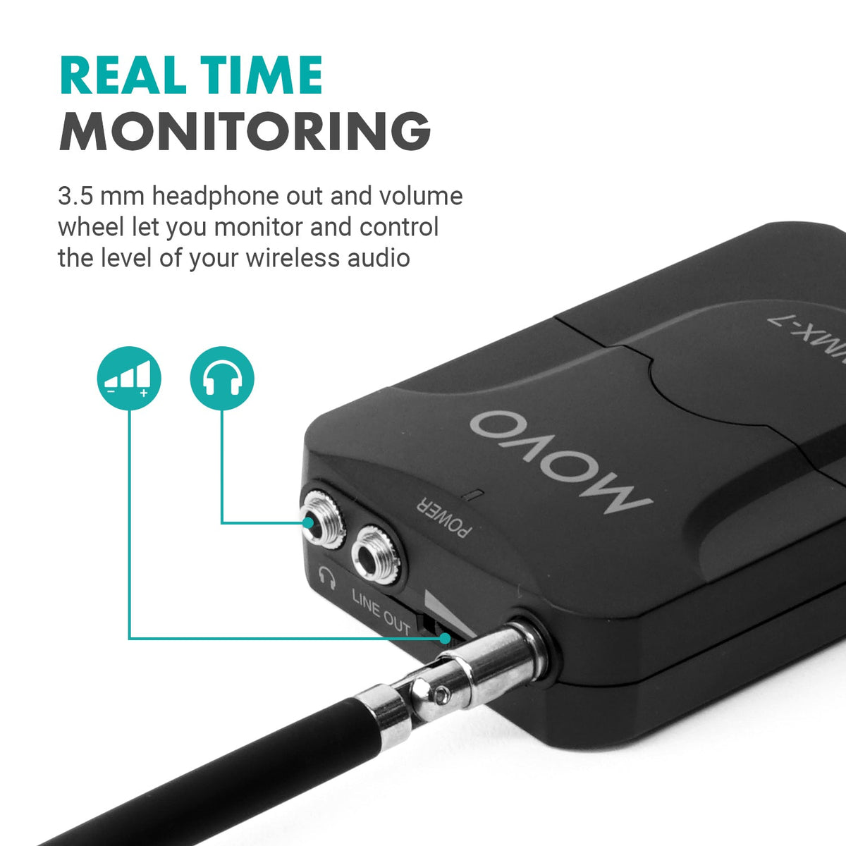 Wireless Receiver for WMX-7 VHF Microphone System - Movo