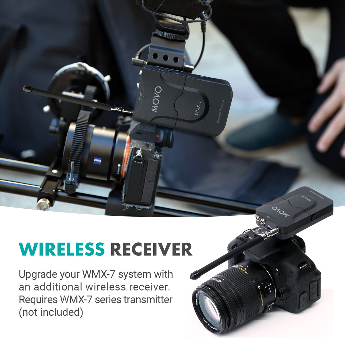 Wireless Receiver for WMX-7 VHF Microphone System - Movo
