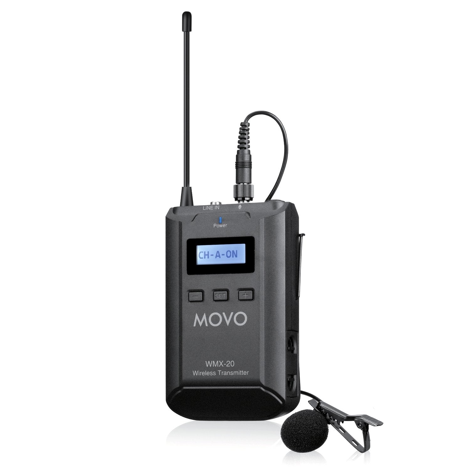 WMX-20-TX | Wireless UHF Lavalier Microphone with Transmitter | Movo