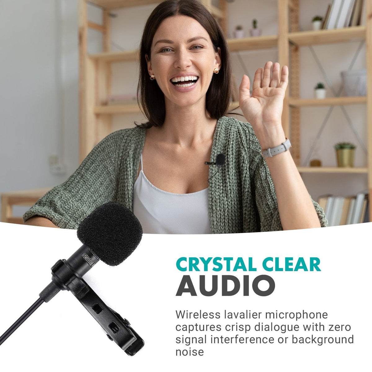Wireless UHF Lavalier Microphone with Transmitter - Movo