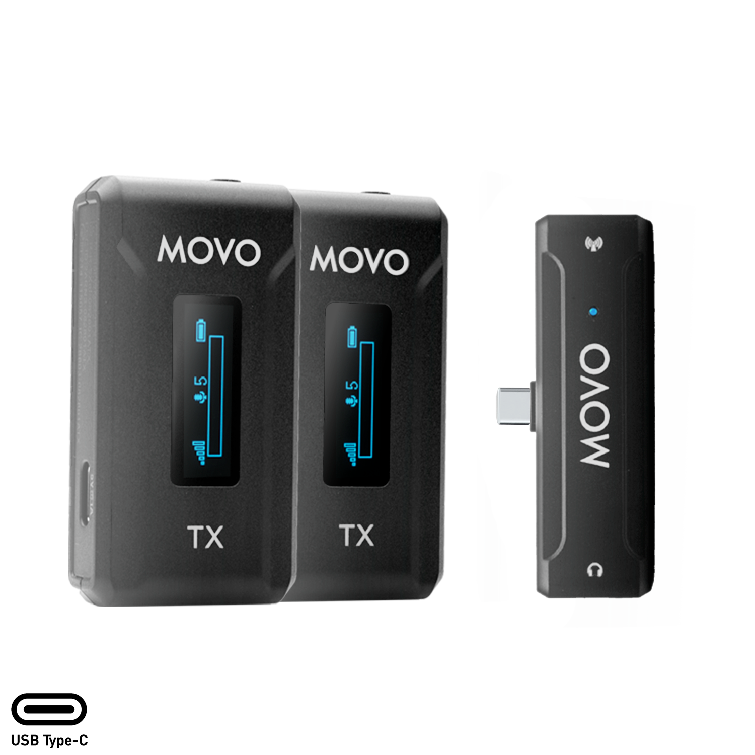 Movo Micrófono inalámbrico Mini USB-C para iPhone 15 - Micrófono iPhone 15  compatible con iPhone 15 Pro Max - Duración de la batería de 10 HR, rango