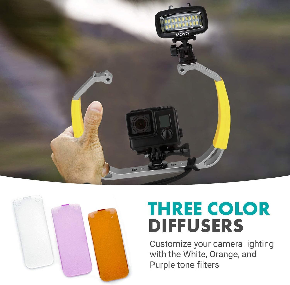 XL Scuba GoPro Underwater Video Stabilizer | GoPro Scuba Light | Movo - Movo