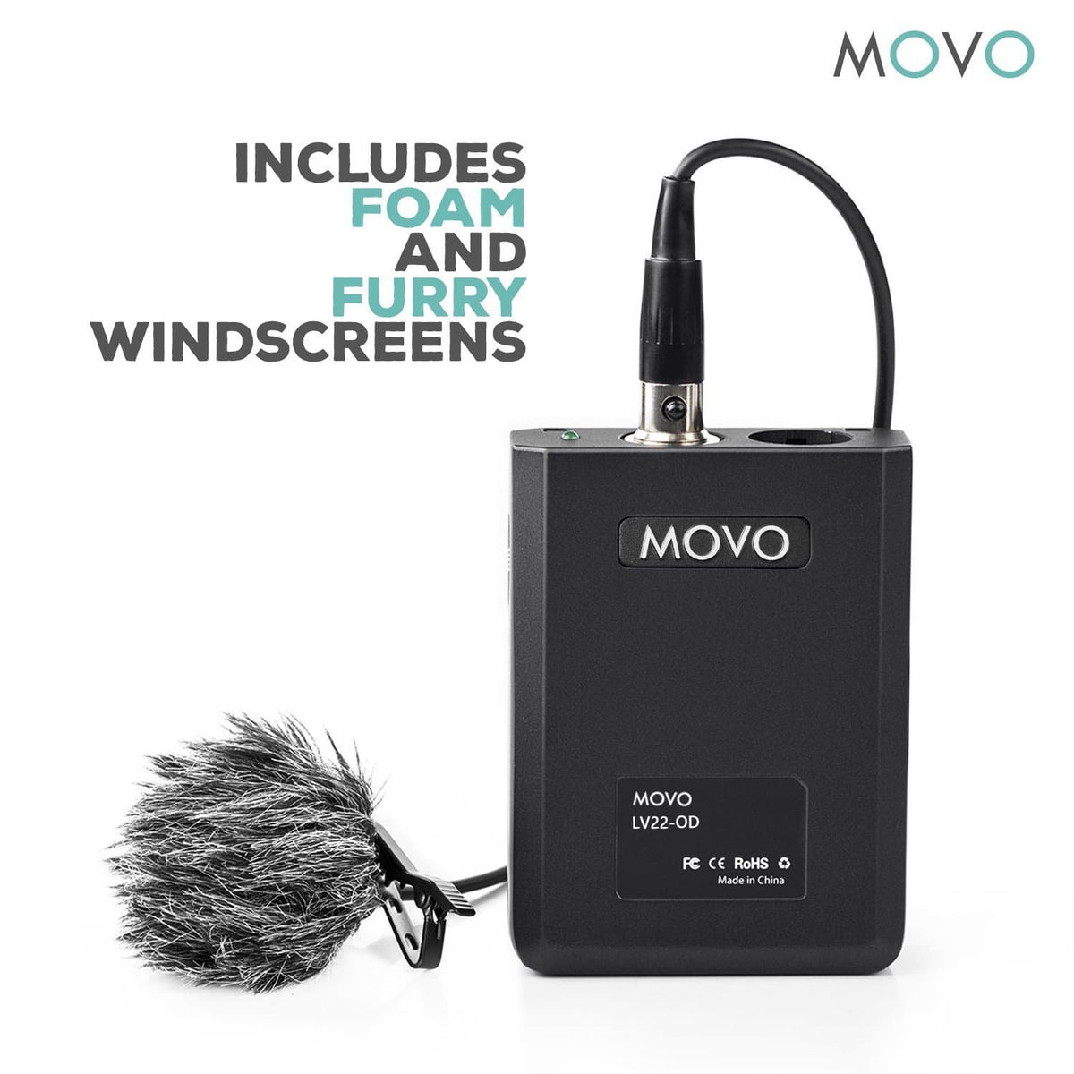 XLR Lavalier Omnidirectional Condenser Microphone - Movo