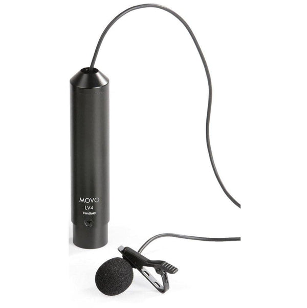 Movo LV4C Cardioid XLR Phantom Power Lav Microphone w/ 3pin Connector