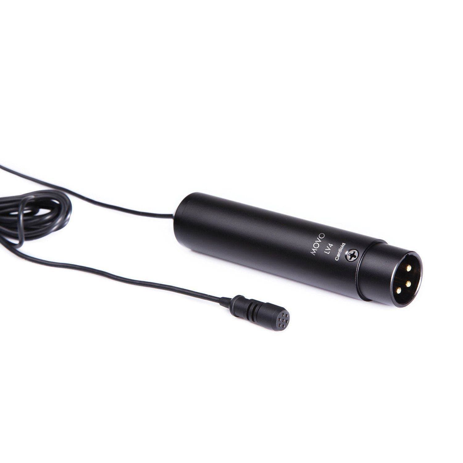 Pack De 2 Micros-cravate Omnidirectionnels Movo LV4-O2 XLR - Alimentation Fantôme 48V - Idéal Pour Enregistrement Voix, Podcast, Vidéo