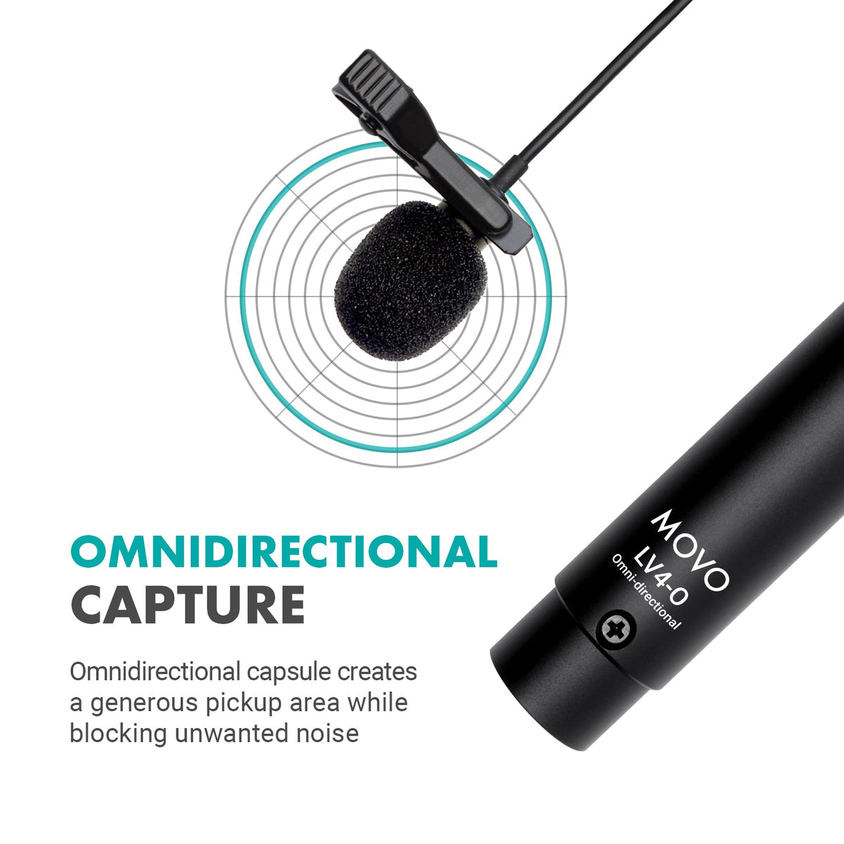 XLR Phantom Power Omnidirectional Lavalier Microphone Set - Movo