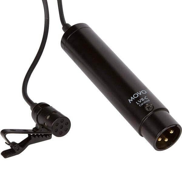 LV8-C | Cardioid Polar Pattern XLR Lavalier Microphone | Movo